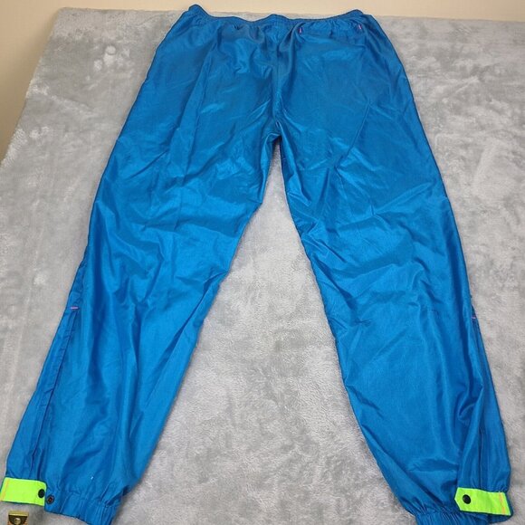 Vintage Men's Size XL Columbia Gorge‎ Pants Neon Blue Green Ski Track Running - Picture 10 of 10